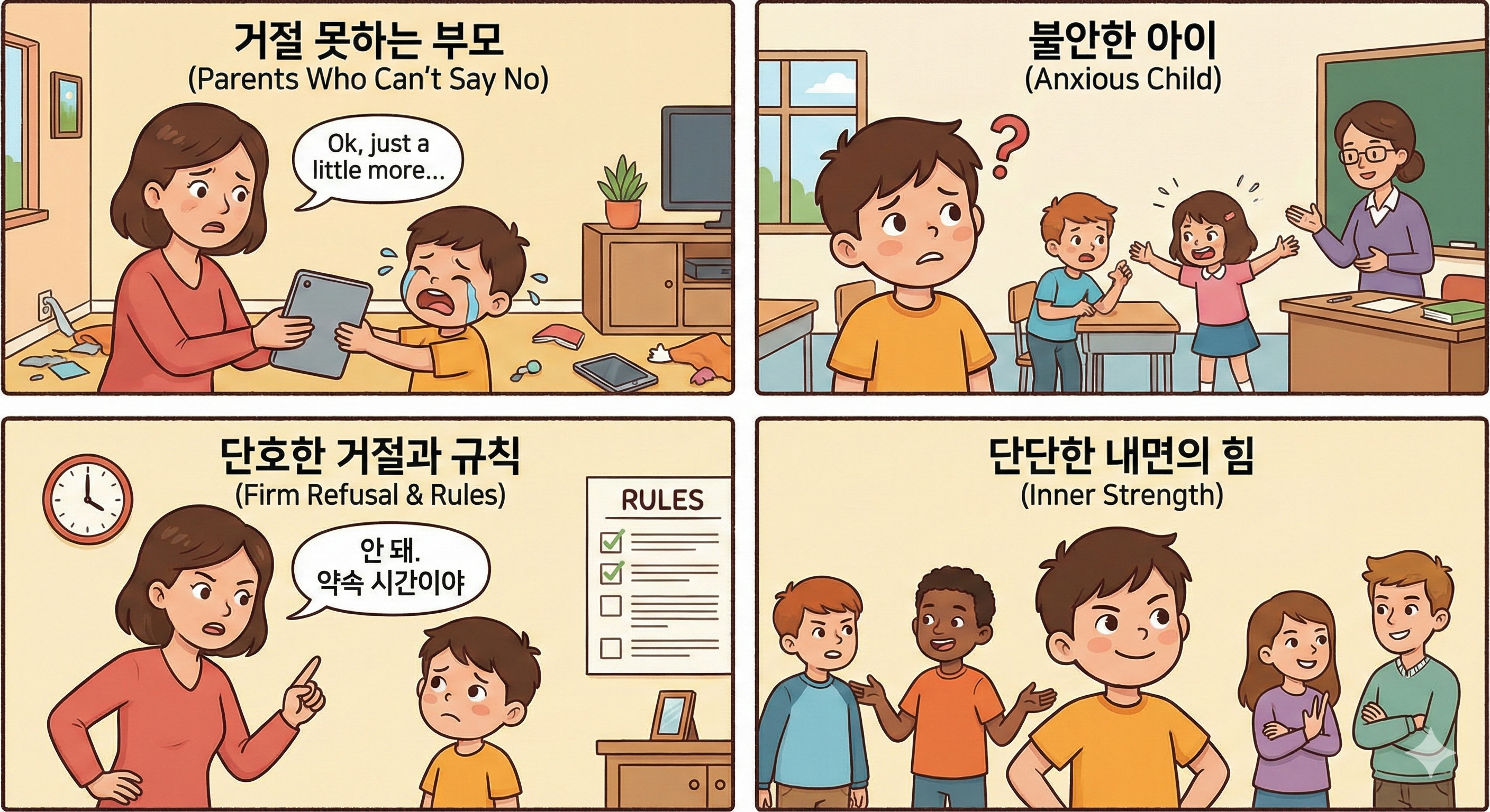 거절 못하는 부모가 만드는 불안한 아이: 사랑이라는 이름의 방임