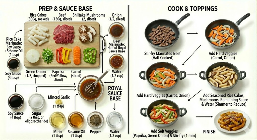 맵지않은 간장떡볶이 황금레시피