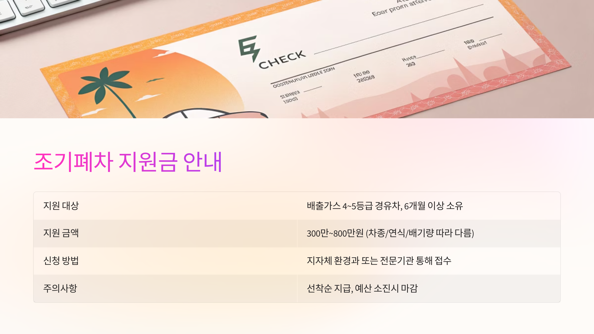 조기폐차 지원금 안내 🎁