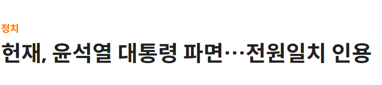 윤석열 대통령 파면 관련 뉴스 캡처