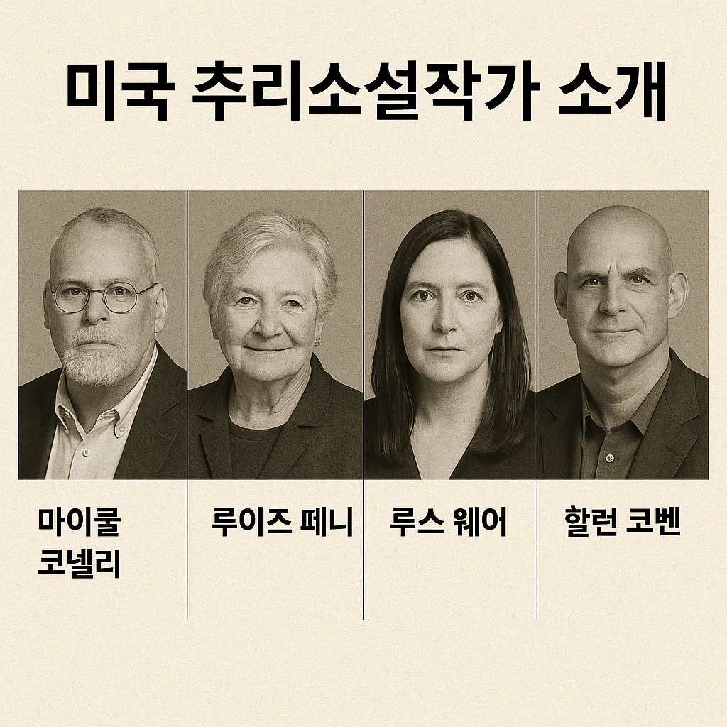 미국 추리소설작가 소개 (하드보일드, 법정물, 베스트셀러)
