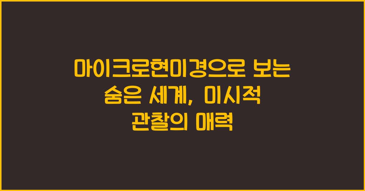 마이크로현미경