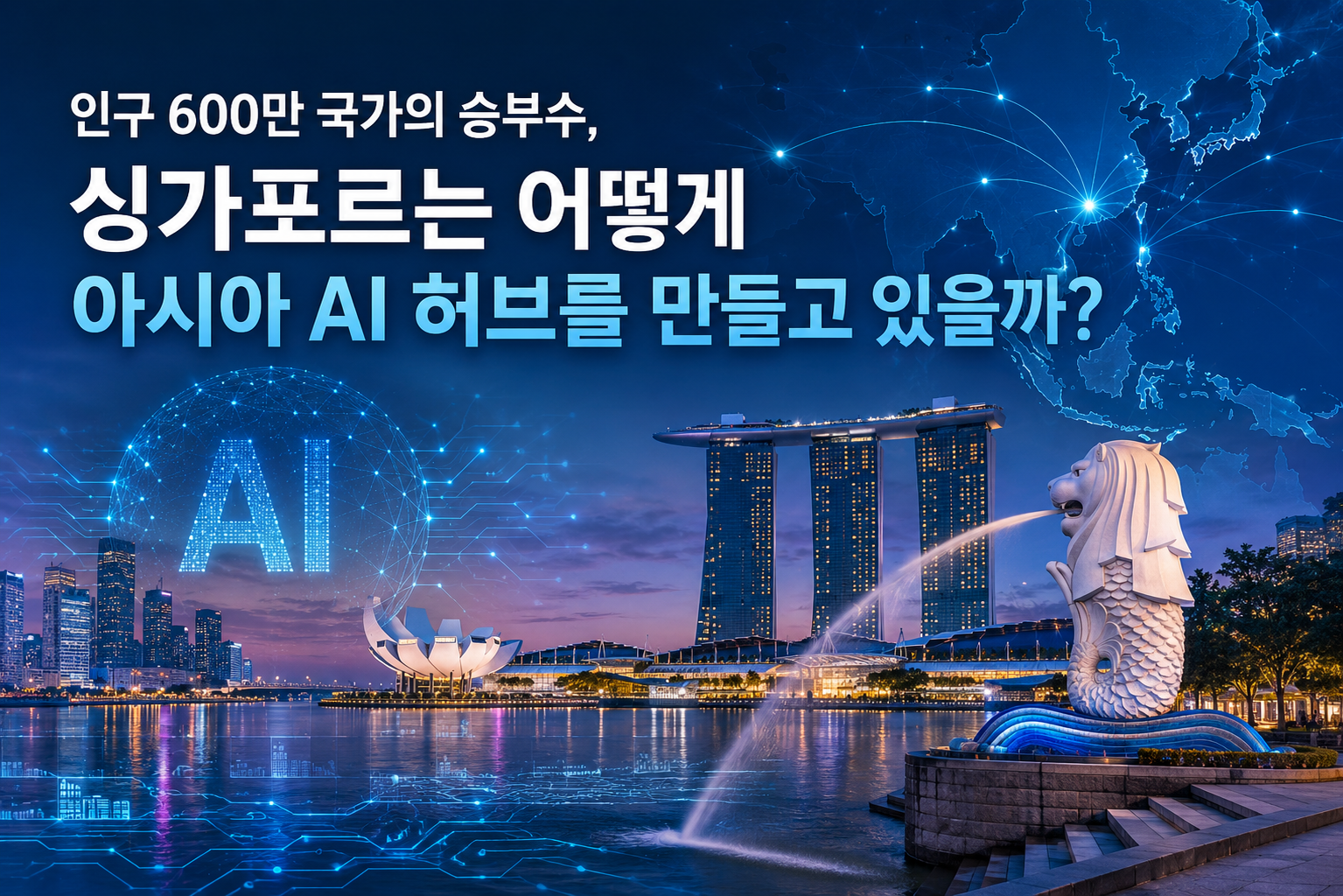 싱가포르 AI 전략을 설명합니다.
 ※ 본 이미지는 생성형 AI로 제작된 참고용 자료입니다.