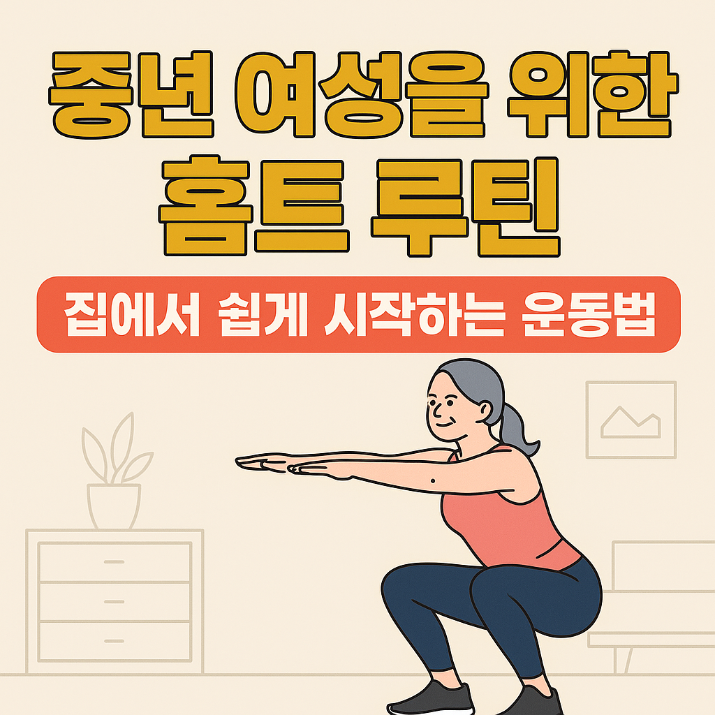 중년여성을 위한 홈트 루틴!