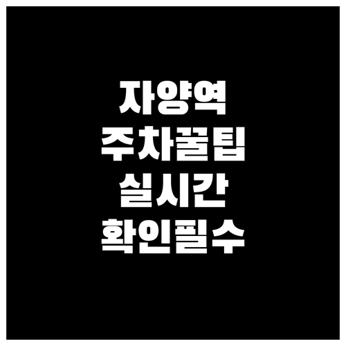 자양역 뚝섬한강공원 주차 요금 운영 ..