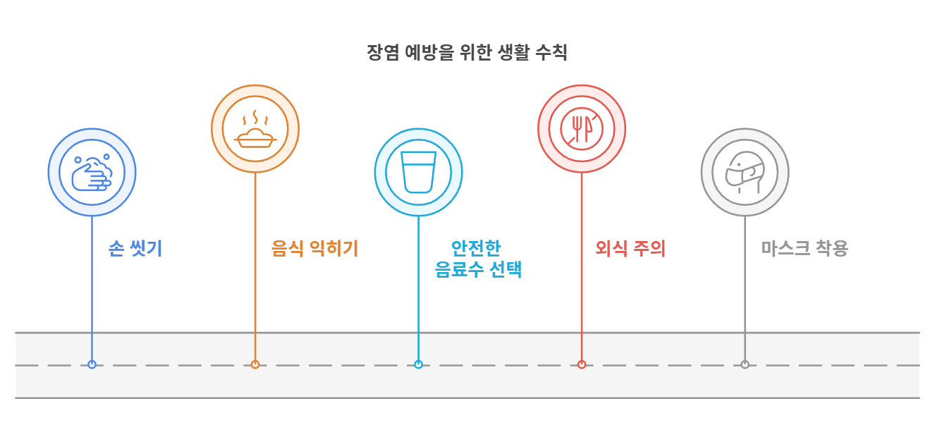장염 예방을 위한 생활 수칙