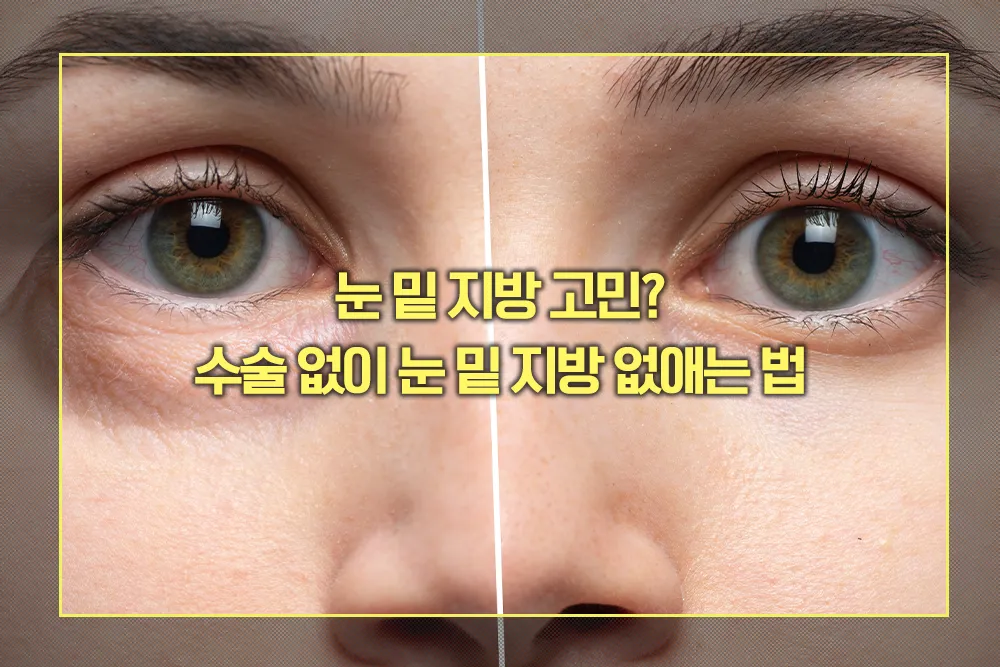 수술 없이 눈 밑 지방 없애는 법