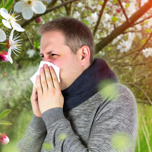 비염-증상으로-콧물을-닦고있는-남자의-모습