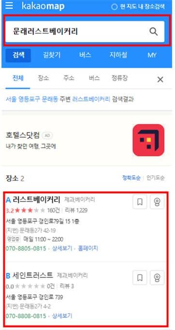 다음지도로드뷰-검색기능사진