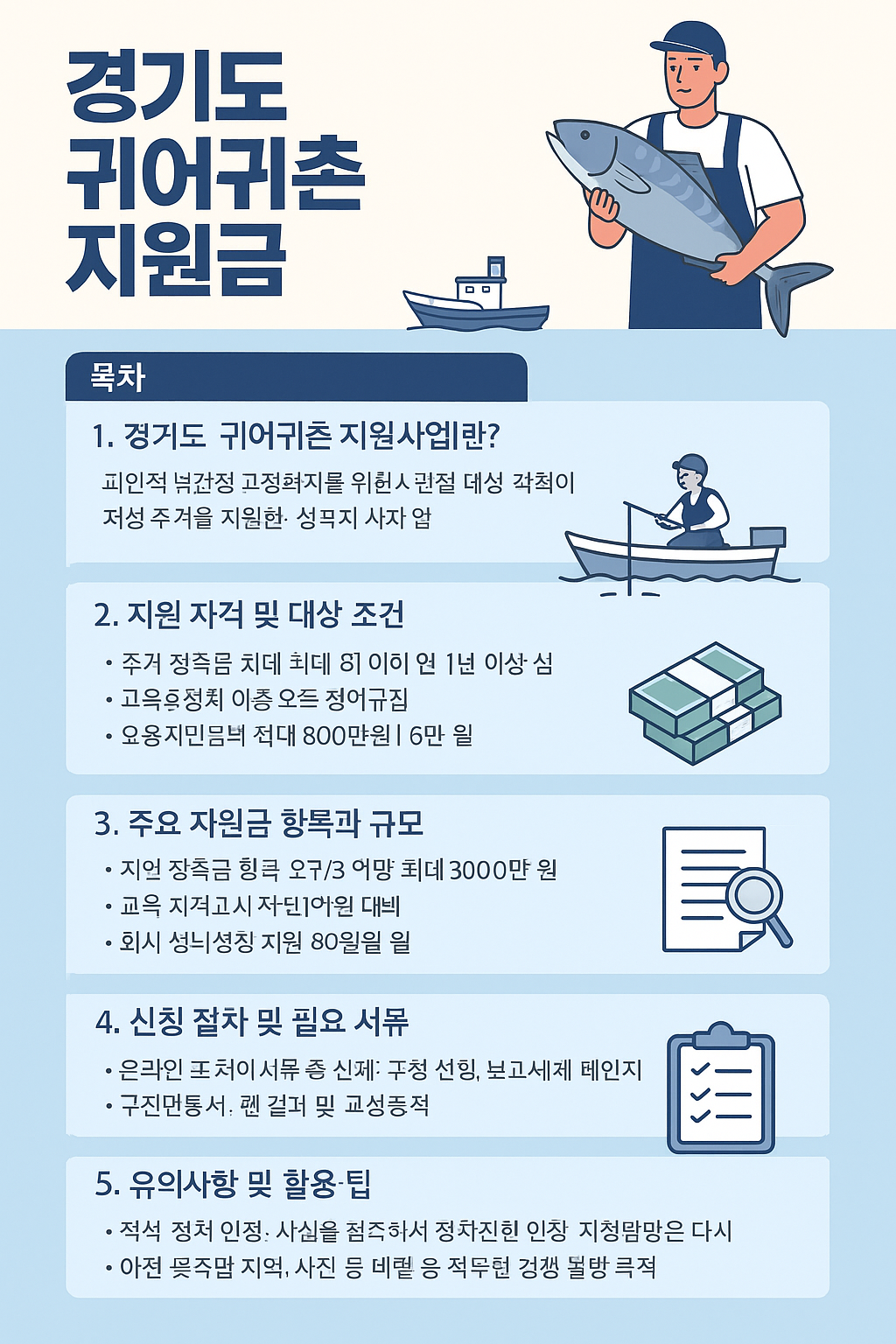 경기도 귀어귀촌 지원금 지원자격 및 대상 조건