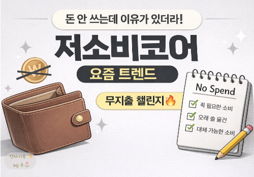 과소비 대신 저소비가 트렌드 저소비코어 무지출챌린지 안티플렉스 YONO