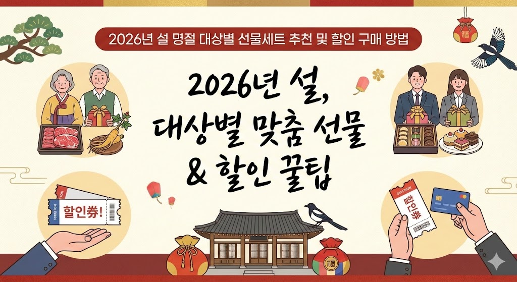 2026년 설 명절 대상별 선물세트 추천 및 할인 구매 꿀팁