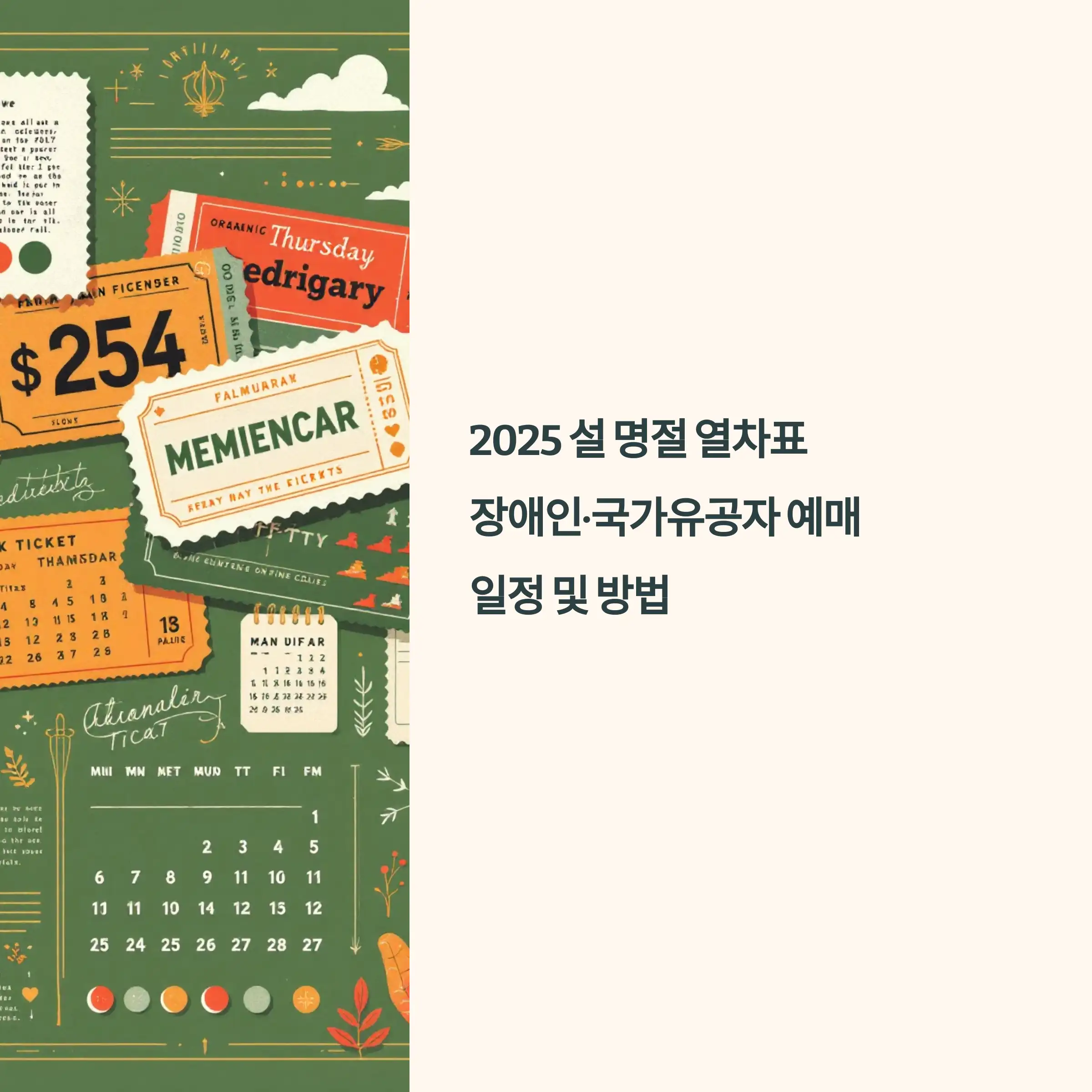 2025 설 명절 열차표 장애인, 국가유공자 예매 할인
