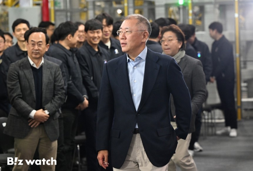 2024 신년회 현장을 찾은 정의선 현대차그룹 회장.