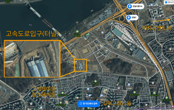 서울세종고속도로 초입구간인 고덕지역은 직접 수혜지역이다.