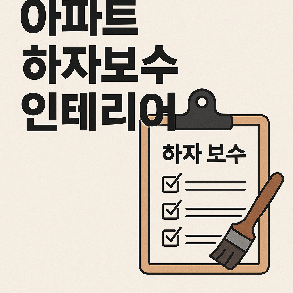 아파트 하자보수 체크리스트와 인테리어로 해결하는 방법