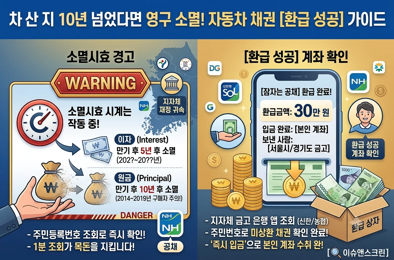 지역개발채권 만기 후 이자 5년 원금 10년 소멸시효 안내