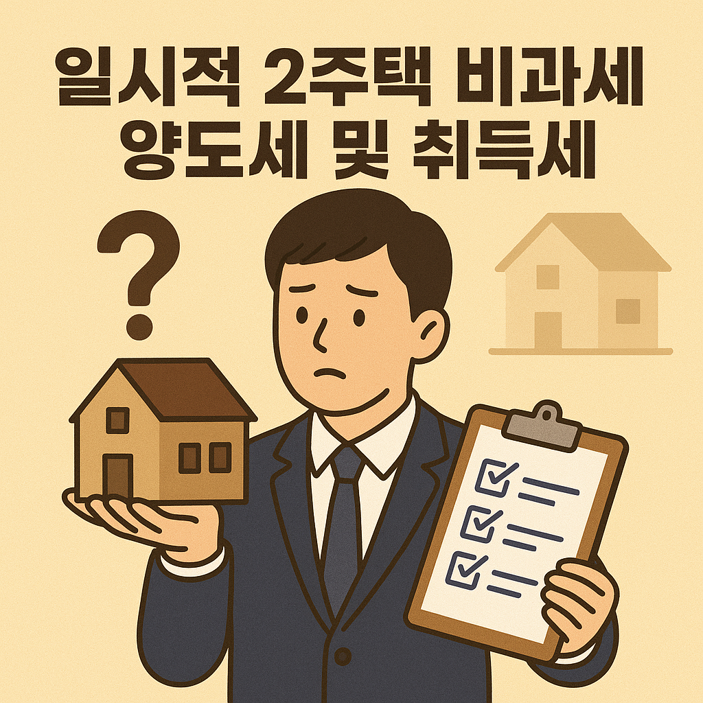 일시적 2주택 비과세 양도세 및 취득세