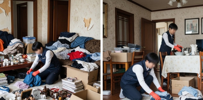 평창 고독사청소중