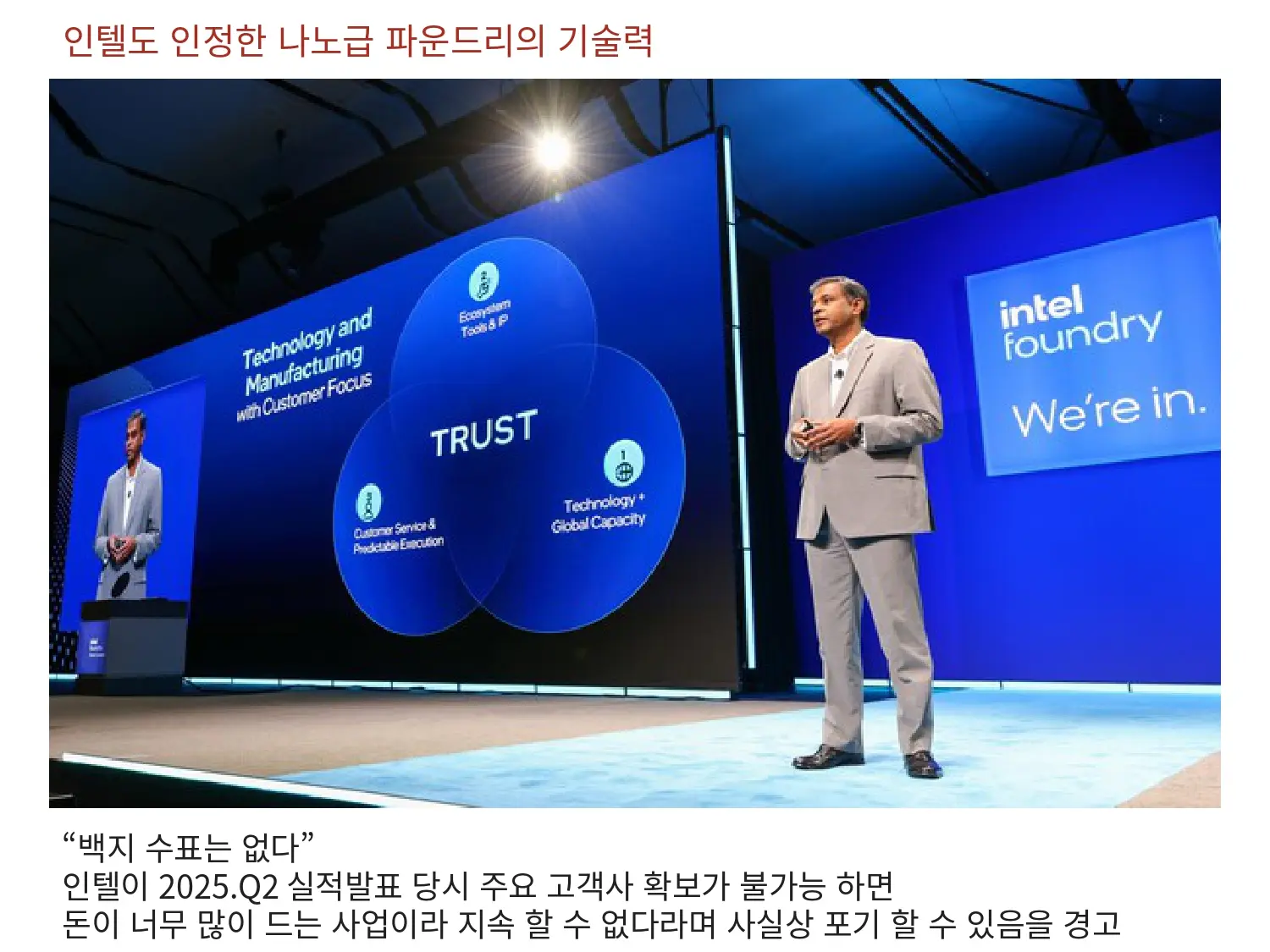 인텔도 인정한 첨단 파운드리의 기술력과 난이도