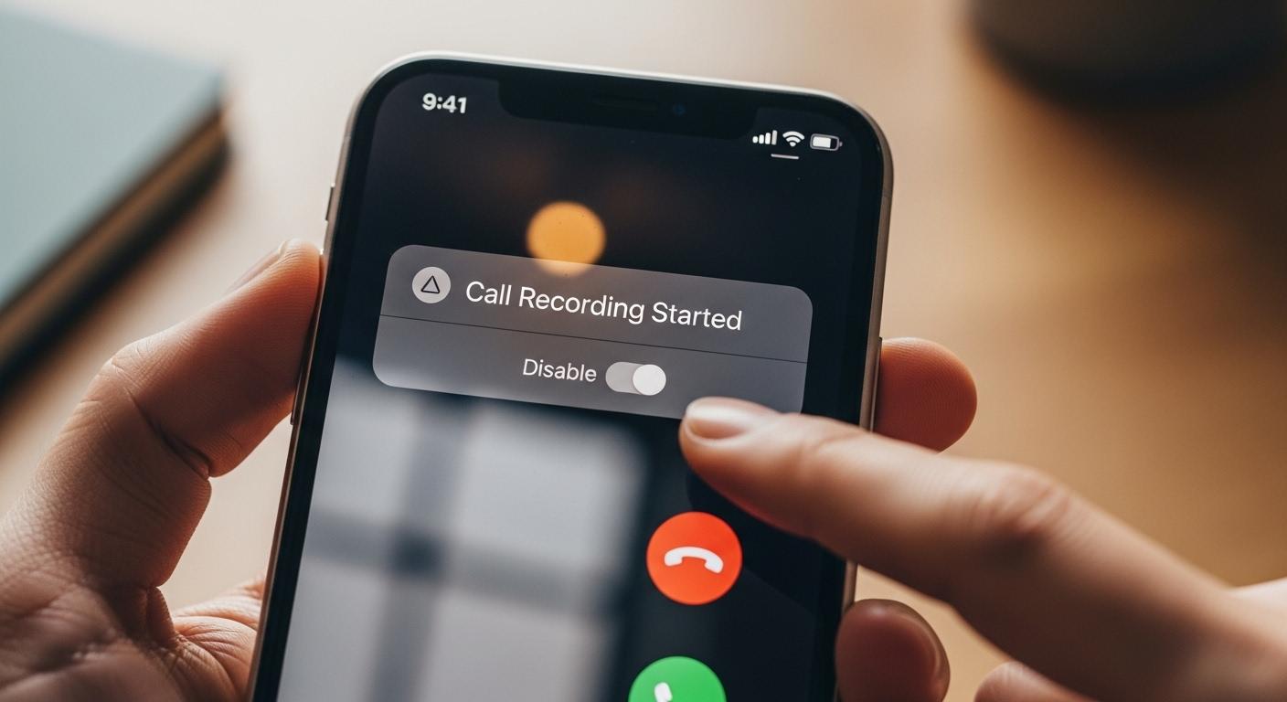 아이폰 통화녹음 알림 해제