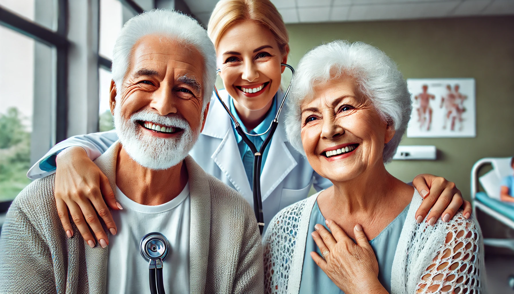 병원진료 받는 노인들