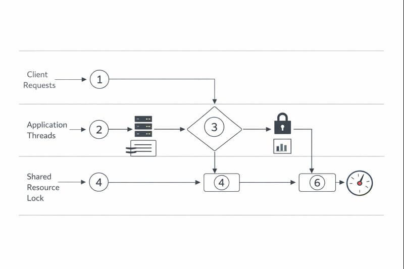 락 경합을 점검해 병목을 찾는 단계별 흐름