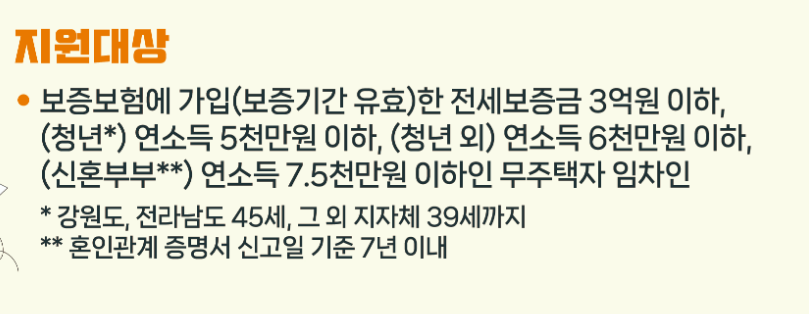 광주 전세보증금반환보증 보증료 지원대상