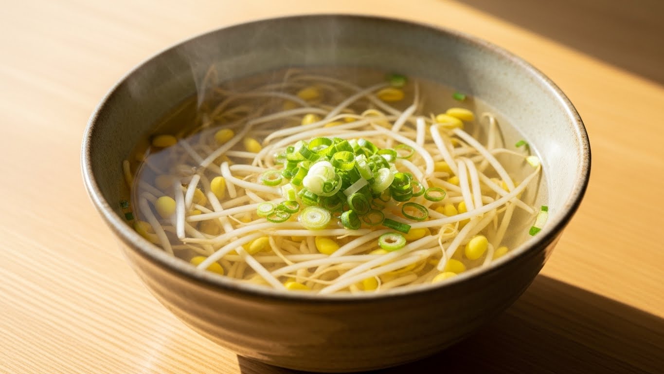 콩나물국 끓이는 과정 뚜껑 열고 조리