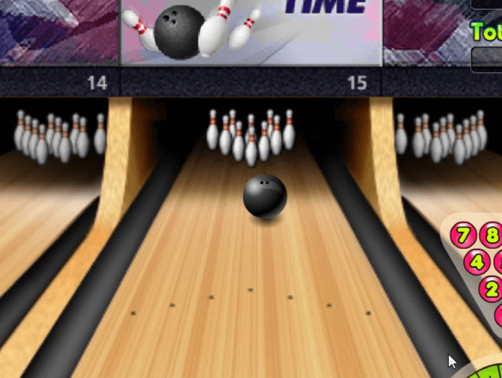 게이지를-조절하여-볼링핀을-향해-공을-굴리는-화면