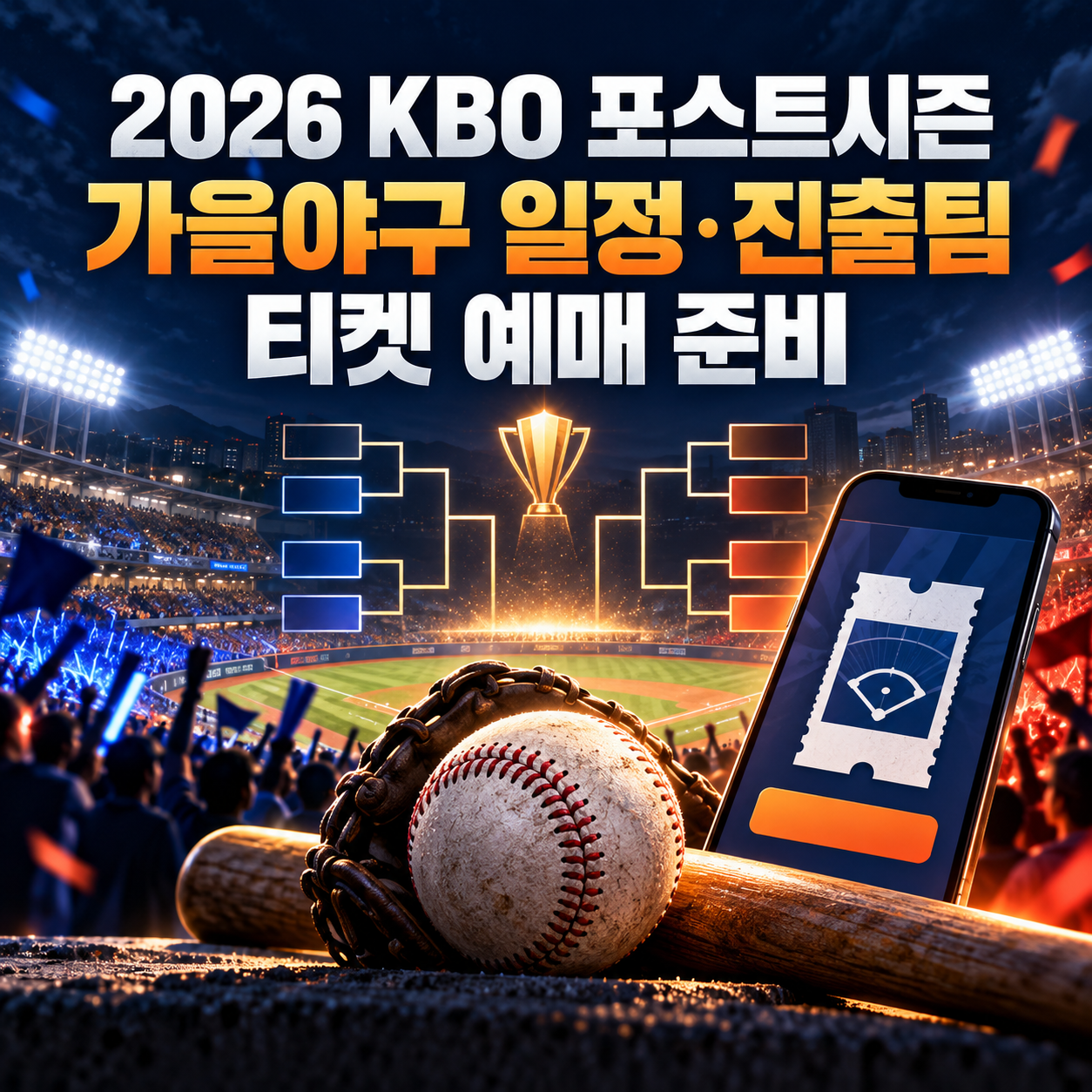 2026 KBO 포스트시즌 일정 언제 발표? - 와일드카드·한국시리즈 티켓 예매 방법
