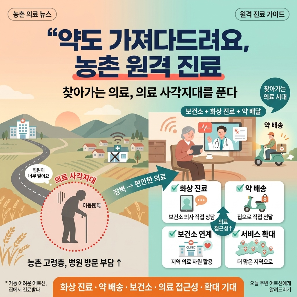 "약도 가져다드려요"...농촌 찾아가는 원격진료