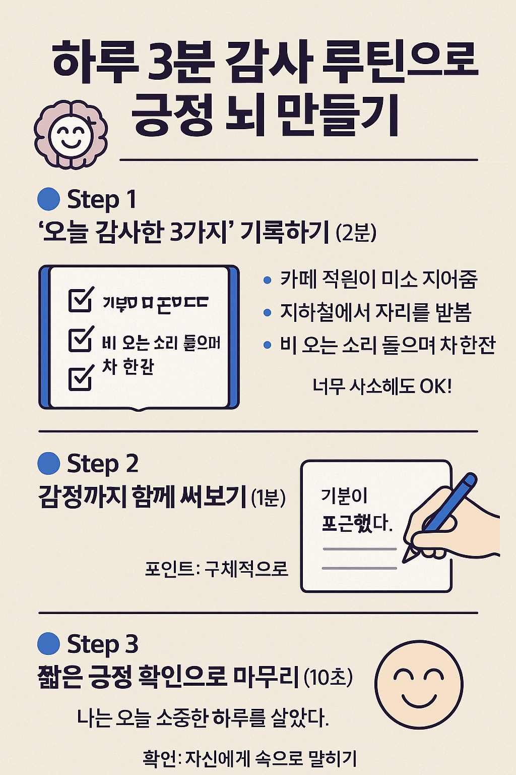 하루 3분, 감사 루틴으로 긍정 뇌 만들기