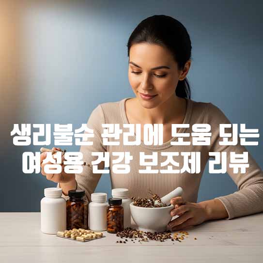 생리불순 관리에 도움 되는 여성용 건강 보조제 리뷰