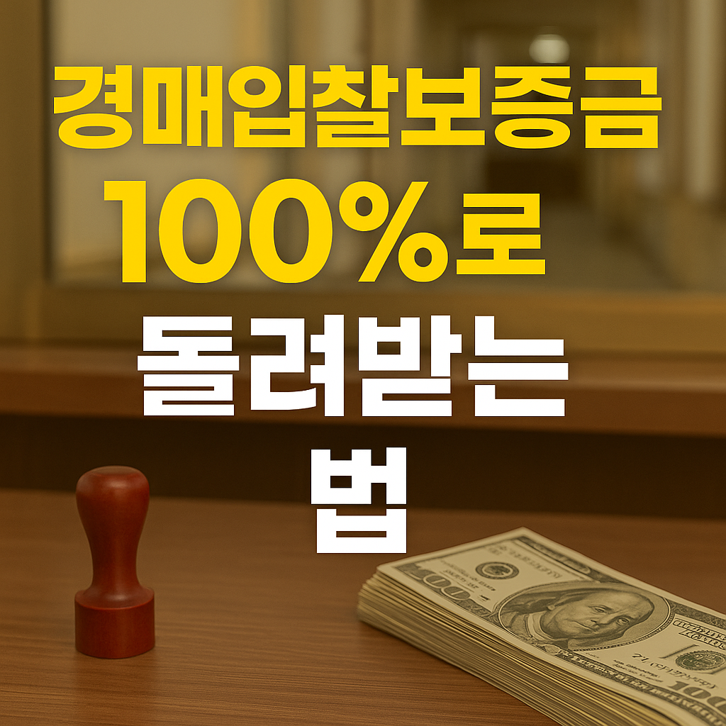 경매입찰보증금 100% 돌려받는 법