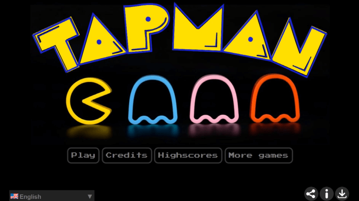 팩맨-게임하기-메인-화면