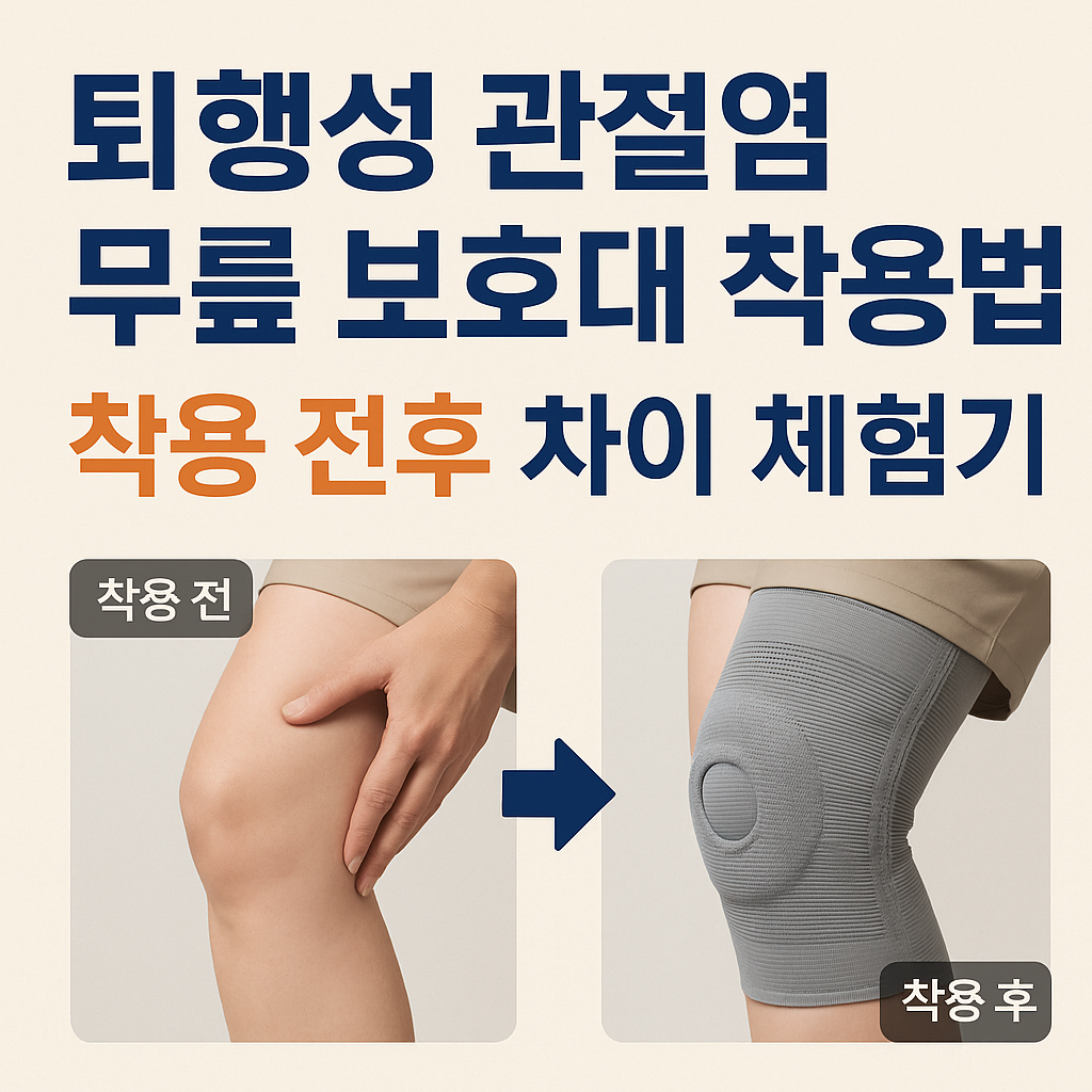 퇴행성 관절염 무릎 보호대 착용법
