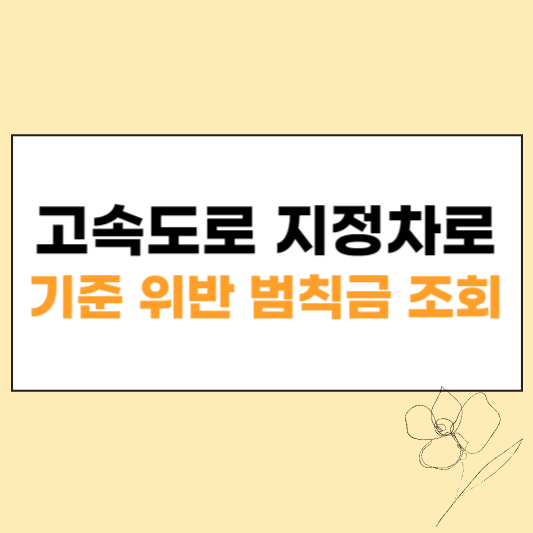 고속도로 지정차로 섬네일