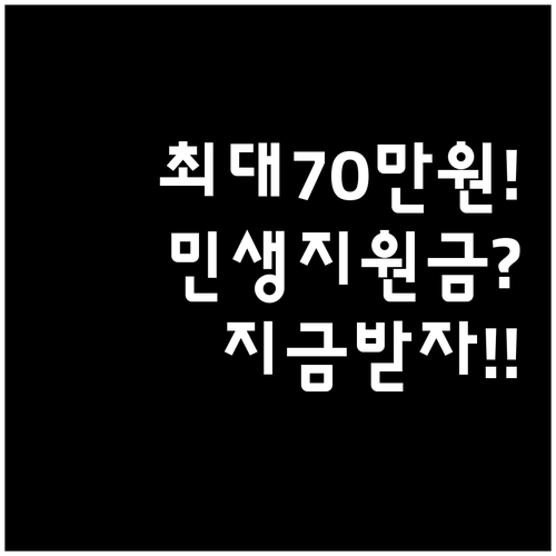 2026년 민생지원금 1인당 최대 7..