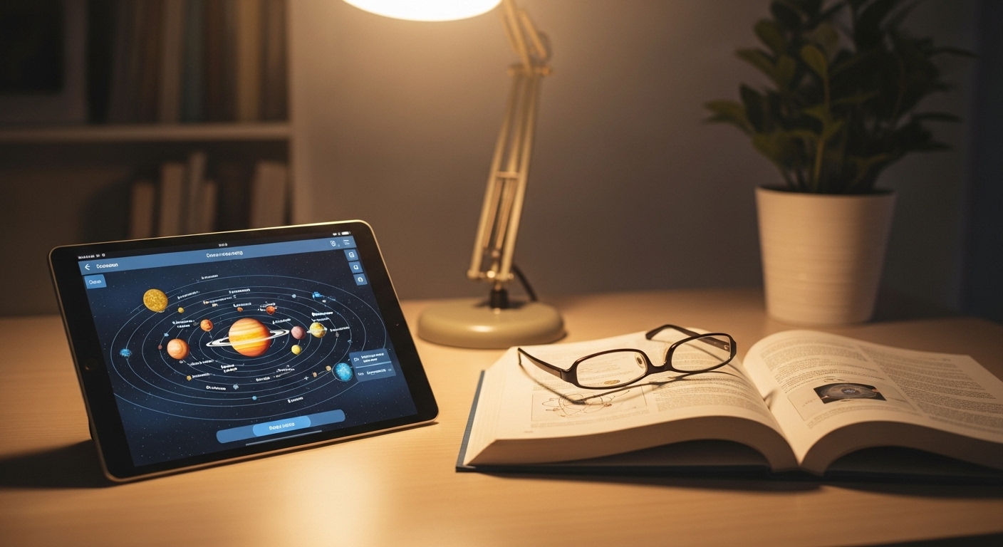 중학교 온라인 과제와 학습을 위한 태블릿 PC 활용 이미지