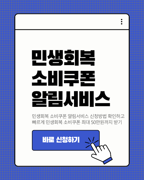 민생회복 소비쿠폰 알림서비스