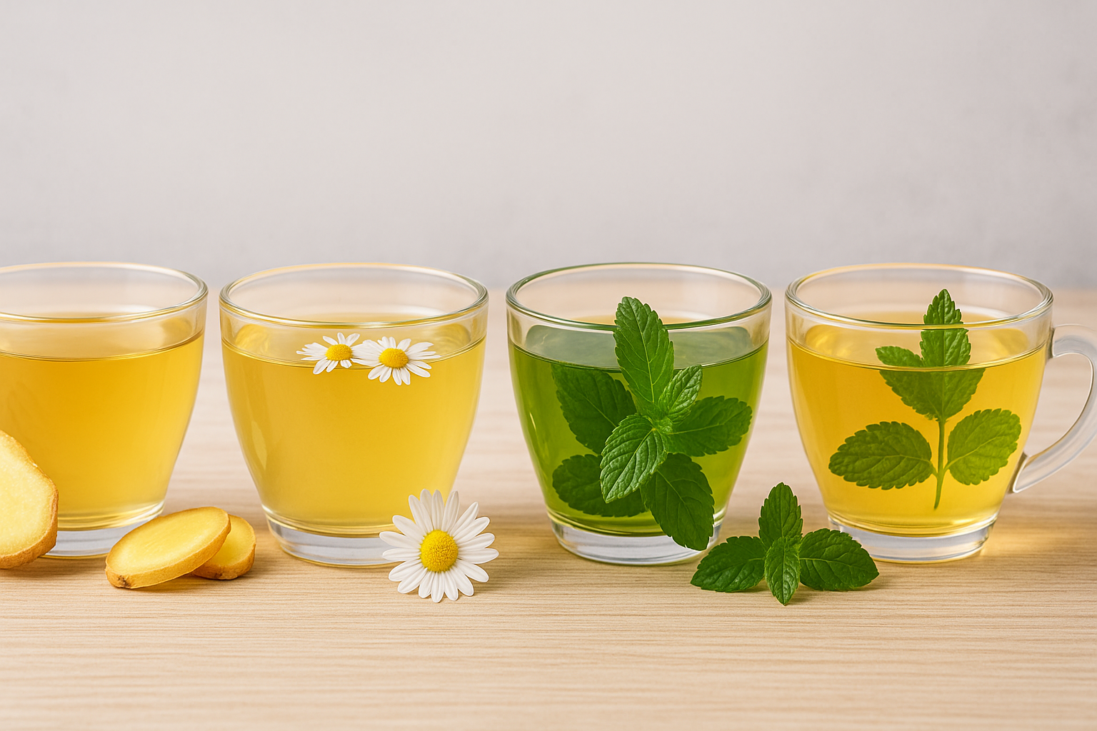 따뜻하게 마시면 가스 배출에 좋은 차들