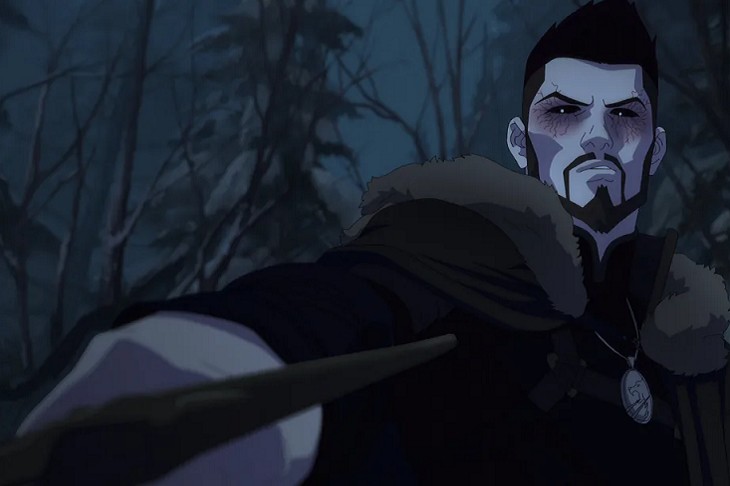 검을 들고 있는 베스미어의 모습