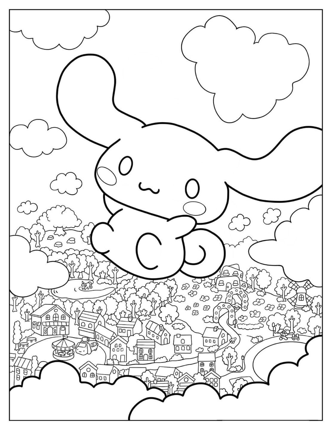 시나모롤 색칠공부 도안