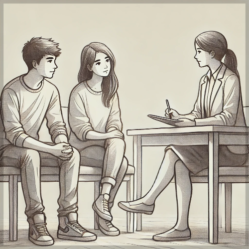 상담받는 모습