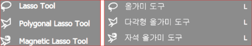 올가미 도구 (Lasso Tool)