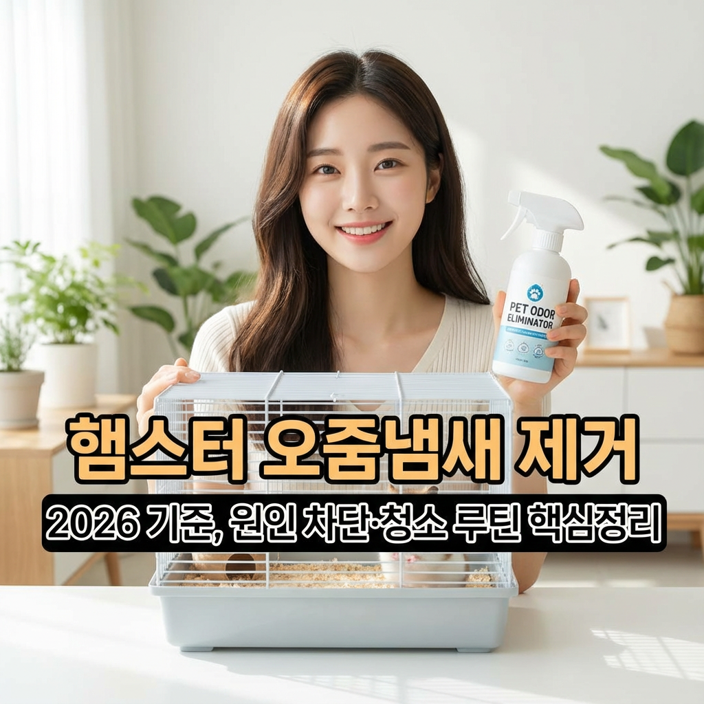 햄스터 오줌냄새 제거 2026 기준 ｜ 원인 차단&middot;청소 루틴 핵심정리