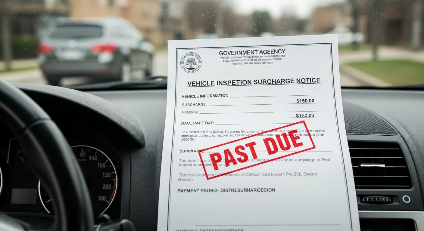 자동차 정기검사 과태료 고지서