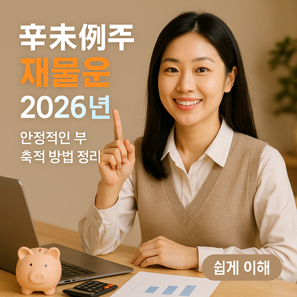 辛未일주 재물운 2026년 ｜ 안정적인 부 축적 방법 정리