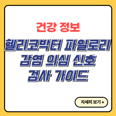 헬리코박터-파일로리-의심-신호-검사-가이드